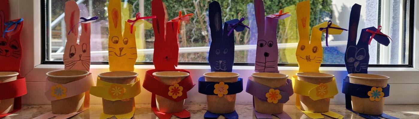 Bunte Osterhasennester 