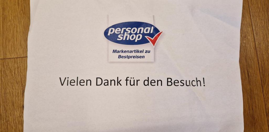 Verena Eder Ein Danke- Schreiben der Firma Personalshop für unseren Besuch
