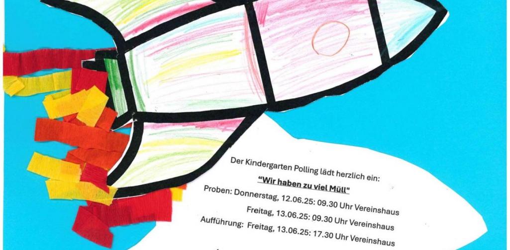 Verena Eder Einladungskarte in Form einer Rakete